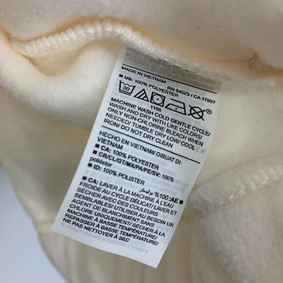 Old Navy Vest Fleece Full Zip Front Sleeveless Ivory SOFT NWT - Picture 7 of 11